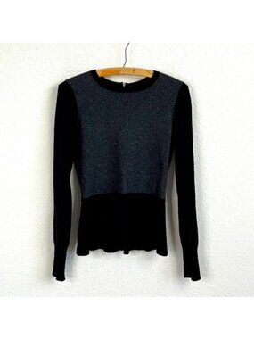 Autumn Cashmere Color Block Peplum Sweater